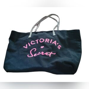 Victoria’s Secret Black Canvas Tote Bag (fully lined)